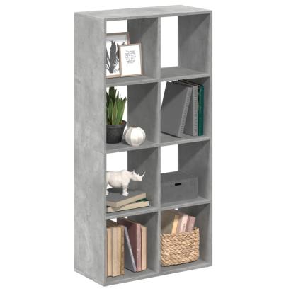 Bibliotecă/separator cameră gri beton 69,5x29x137,5 cm lemn GartenMobel Dekor