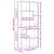 Bibliotecă/separator cameră gri beton 67x25x161,5 cm lemn GartenMobel Dekor