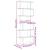 Bibliotecă/separator cameră, 6 niveluri, alb, 70x24x193cm, lemn GartenMobel Dekor