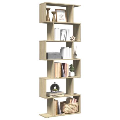 Bibliotecă/separator 6 niveluri stejar sonoma 70x24x193 cm lemn GartenMobel Dekor