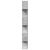 Bibliotecă/separator 6 niveluri gri beton 70x24x193 cm lemn GartenMobel Dekor