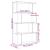 Bibliotecă/separator cameră 4 niveluri, alb, 70x24x129 cm, lemn GartenMobel Dekor