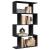 Bibliotecă/separator cameră 4 niveluri negru 70x24x129 cm, lemn GartenMobel Dekor