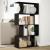 Bibliotecă/separator cameră 4 niveluri negru 70x24x129 cm, lemn GartenMobel Dekor