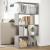 Bibliotecă/separator 4 niveluri gri beton 70x24x129cm lemn GartenMobel Dekor