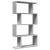 Bibliotecă/separator 4 niveluri gri beton 70x24x129cm lemn GartenMobel Dekor