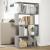 Bibliotecă/separator 4 niveluri sonoma gri 70x24x129cm lemn GartenMobel Dekor