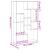 Bibliotecă, alb, 72x20x120 cm, lemn prelucrat GartenMobel Dekor