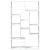 Bibliotecă, alb, 72x20x120 cm, lemn prelucrat GartenMobel Dekor