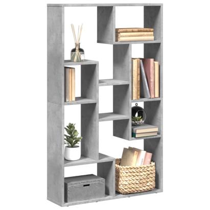 Bibliotecă, gri beton, 72x20x120 cm, lemn prelucrat GartenMobel Dekor