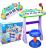 INSTRUMENT MUZICAL PIANINA ELECTRONICA MALPLAY CU SCAUN SI MICROFON 45 CM INALTIME ALBASTRU SuperHeroes ToysZone