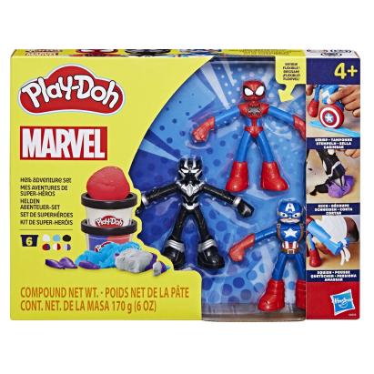 PLAY DOH MARVEL SET 3 EROI IN ACTIUNE SI ACCESORII SuperHeroes ToysZone