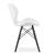 Set 4 scaune stil scandinav, Artool, Lago, piele ecologica, lemn, alb si negru, 47.5x52x74 cm GartenVIP DiyLine