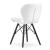 Set 4 scaune stil scandinav, Artool, Lago, piele ecologica, lemn, alb si negru, 47.5x52x74 cm GartenVIP DiyLine