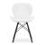 Set 4 scaune stil scandinav, Artool, Lago, piele ecologica, lemn, alb si negru, 47.5x52x74 cm GartenVIP DiyLine