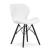 Set 4 scaune stil scandinav, Artool, Lago, piele ecologica, lemn, alb si negru, 47.5x52x74 cm GartenVIP DiyLine
