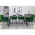 Set 2 scaune bucatarie/living,  Artool, Lugo, catifea, metal, verde si negru, 57.5x56.5x86.5 cm GartenVIP DiyLine