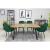 Set 2 scaune bucatarie/living,  Artool, Lugo, catifea, metal, verde si negru, 57.5x56.5x86.5 cm GartenVIP DiyLine