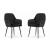 Set 2 scaune bucatarie/living,  Artool, Lugo, catifea, metal, negru, 57.5x56.5x86.5 cm GartenVIP DiyLine