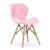 Set 4 scaune stil scandinav, Artool, Lago, piele ecologica, lemn, roz, 47x52x73 cm GartenVIP DiyLine