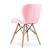 Set 4 scaune stil scandinav, Artool, Lago, piele ecologica, lemn, roz, 47x52x73 cm GartenVIP DiyLine