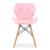 Set 4 scaune stil scandinav, Artool, Lago, piele ecologica, lemn, roz, 47x52x73 cm GartenVIP DiyLine