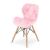 Set 4 scaune stil scandinav, Artool, Lago, piele ecologica, lemn, roz, 47x52x73 cm GartenVIP DiyLine