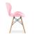 Set 4 scaune stil scandinav, Artool, Lago, piele ecologica, lemn, roz, 47x52x73 cm GartenVIP DiyLine