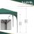 Pavilion pentru gradina/terasa, cadru metalic, material Oxford, cu tarusi, corzi ancorare, geanta, reglabil, verde, 2.95x2.95x2.55 m GartenVIP DiyLine