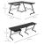 Birou calculator pe colt, convertibil, otel, MDF, cu raft tastatura, negru, max 20 kg, 130x130x73.5 cm GartenVIP DiyLine