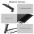 Birou calculator pe colt, convertibil, otel, MDF, cu raft tastatura, negru, max 20 kg, 130x130x73.5 cm GartenVIP DiyLine
