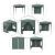 Pavilion pentru camping, cadru metalic, 4 pereti, pliabil, verde, 2x2x2.4 m GartenVIP DiyLine