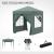 Pavilion pentru camping, cadru metalic, 4 pereti, pliabil, verde, 2x2x2.4 m GartenVIP DiyLine