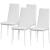 Set 4 scaune bucatarie/living, Tomlo, piele PVC, otel, alb, 41x50x97 cm GartenVIP DiyLine