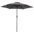 Umbrela gradina/terasa, stalp aluminiu, cu inclinatie, manivela, gri inchis, 270 cm GartenVIP DiyLine