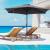 Umbrela gradina/terasa, stalp aluminiu, cu inclinatie, manivela, gri inchis, 270 cm GartenVIP DiyLine