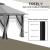 Pavilion/foisor pentru gradina/terasa, pliabil, cu inaltime ajustabila, material Oxford, cadru metalic, plasa insecte, 4 contragreutati, gri, 3.92x3.92x2.83 m GartenVIP DiyLine