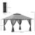 Pavilion/foisor pentru gradina/terasa, pliabil, cu inaltime ajustabila, material Oxford, cadru metalic, plasa insecte, 4 contragreutati, gri, 3.92x3.92x2.83 m GartenVIP DiyLine