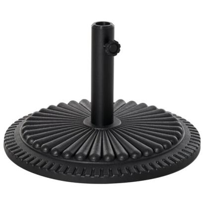 Suport pentru umbrela 35/38/48 mm, rotund, HDPE, negru, 49x32 cm GartenVIP DiyLine