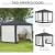 Pavilion/foisor pentru gradina/terasa, cadru metalic, cu plasa de tantari, gri inchis, 3.94x3.94x2.5 m GartenVIP DiyLine