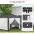 Pavilion/foisor pentru gradina/terasa, cadru metalic, cu plasa de tantari, gri inchis, 3.94x3.94x2.5 m GartenVIP DiyLine