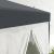 Pavilion/foisor pentru gradina/terasa, cadru metalic, cu plasa de tantari, gri inchis, 3.94x3.94x2.5 m GartenVIP DiyLine