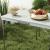 Set mobilier gradina/camping, pliabil, 1 masa, 2 banci, MDF si aluminiu, alb, 90 cm, Frankfurt GartenVIP DiyLine