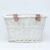 Cos frontal pentru bicicleta, prindere curele, 21x36x24 cm, detasabil, ratan, alb MultiMark GlobalProd