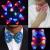 Papion luminos led rgb, accesoriu party, cu paiete, 3 moduri iluminare, material textil culoare negru MultiMark GlobalProd