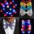 Papion luminos led rgb, accesoriu party, cu paiete, 3 moduri iluminare, material textil culoare negru MultiMark GlobalProd