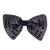 Papion luminos led rgb, accesoriu party, cu paiete, 3 moduri iluminare, material textil culoare negru MultiMark GlobalProd