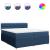 Pat box spring cu saltea, albastru, 200x200 cm, textil GartenMobel Dekor