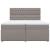 Pat box spring cu saltea, gri taupe, 200x200 cm, textil GartenMobel Dekor