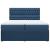 Pat box spring cu saltea, albastru, 200x200 cm, textil GartenMobel Dekor